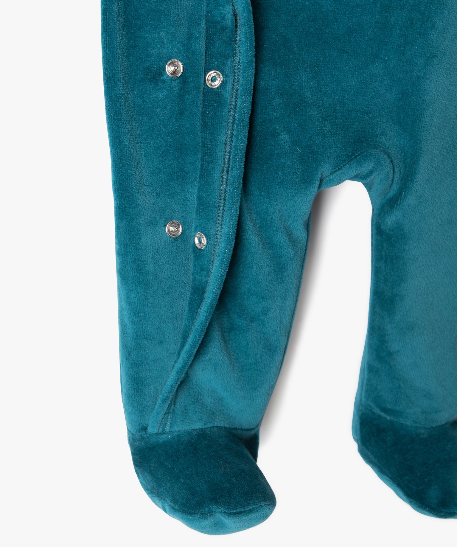 Pyjama bébé en velours imprimé dinosaure à fermeture ven... bleu | GEMO