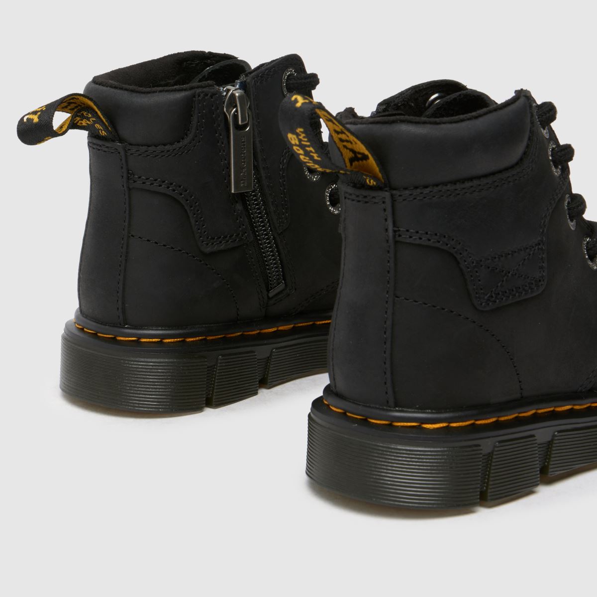 Dr. Martens fekete Raffey Boka Fiú Junior Csizma
