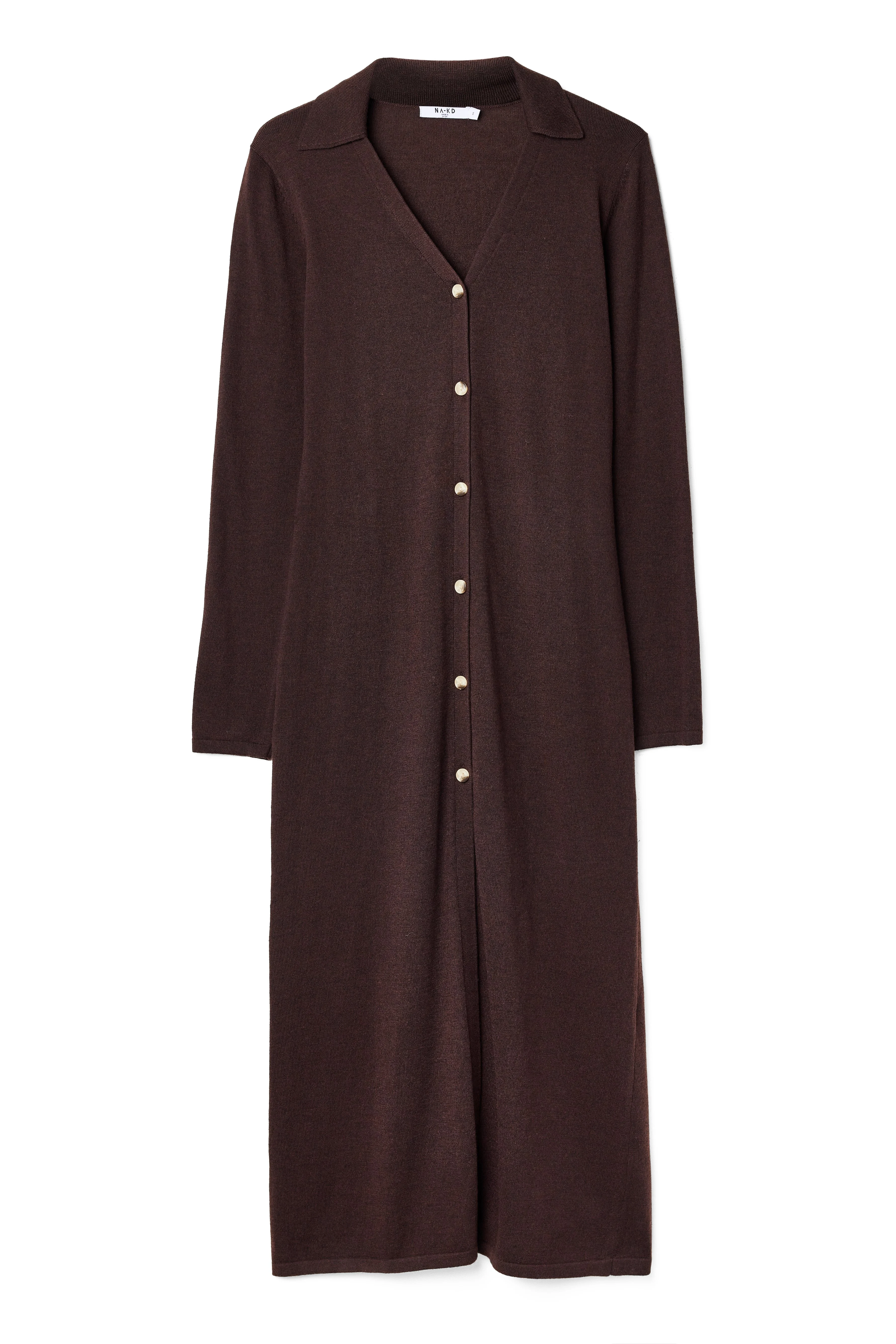 Fein gestrickter Maxi-Cardigan