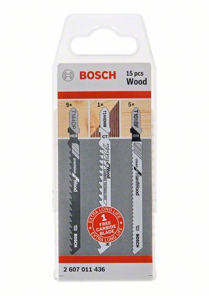 Bosch Blue Accessories 2607011436 Stiksavklinger Træpakke 14+1