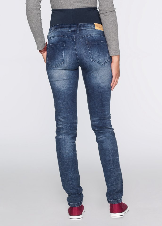 Umstandsjeans im Destroyed-Look Skinny
