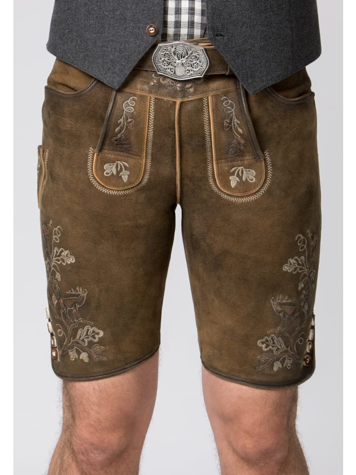 Stockerpoint Stockerpoint Trachtenlederhose Bastian in havanna gespeckt günstig kaufen