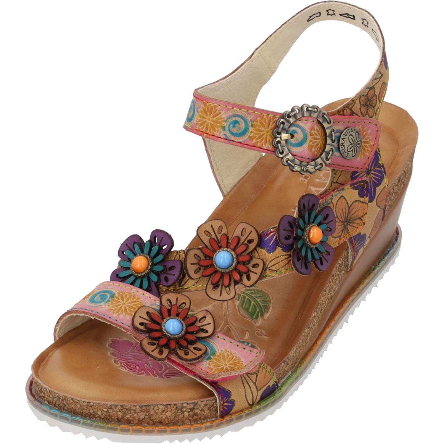 Laura Vita Bonito 524, Plateau-Sandaletten, Damen, Braun
