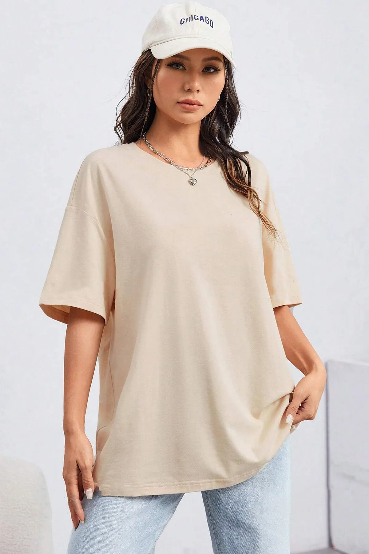 uyguntarz  Do What – Übergroßes Unisex-T-Shirt mit Rückenaufdruck