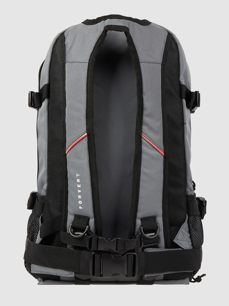 Rucksack mit Label-Details Modell 'LOUIS' in mittelgrau