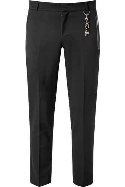KARL LAGERFELD, Hose, Mikrofaser waschbar, schwarz