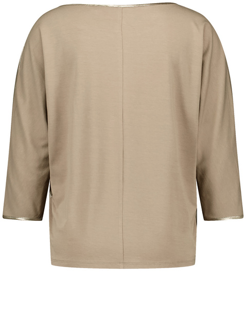 3/4 Arm Shirt mit Metallic-Optik