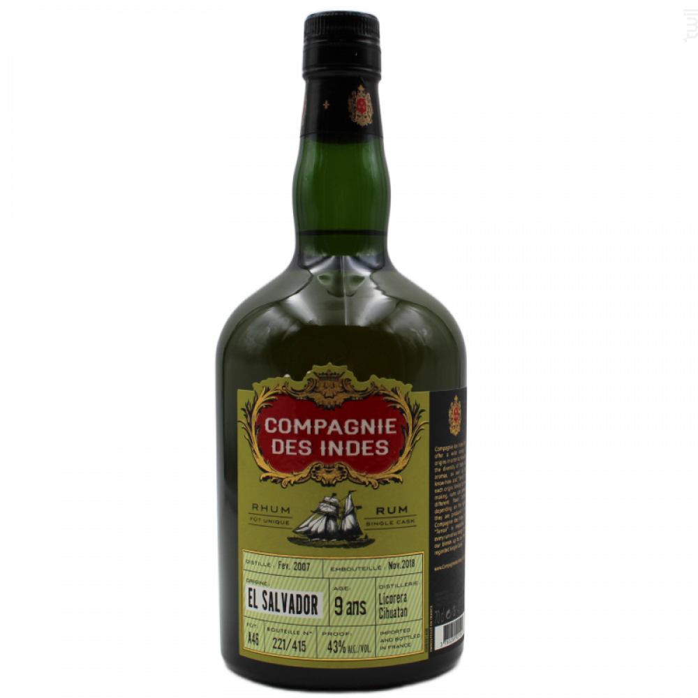 El Salvador 9 Ans - Single Cask Rhums Compagnie des Indes
