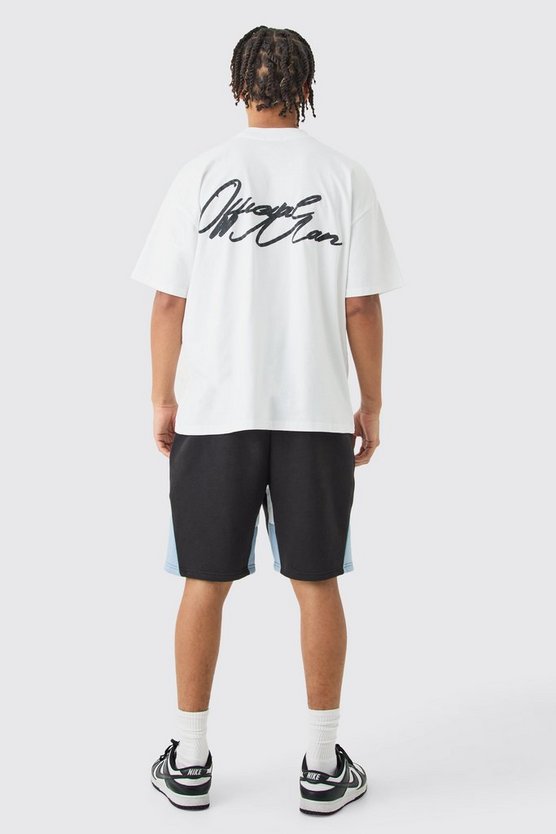 Lockere Shorts mit Farbspritzern