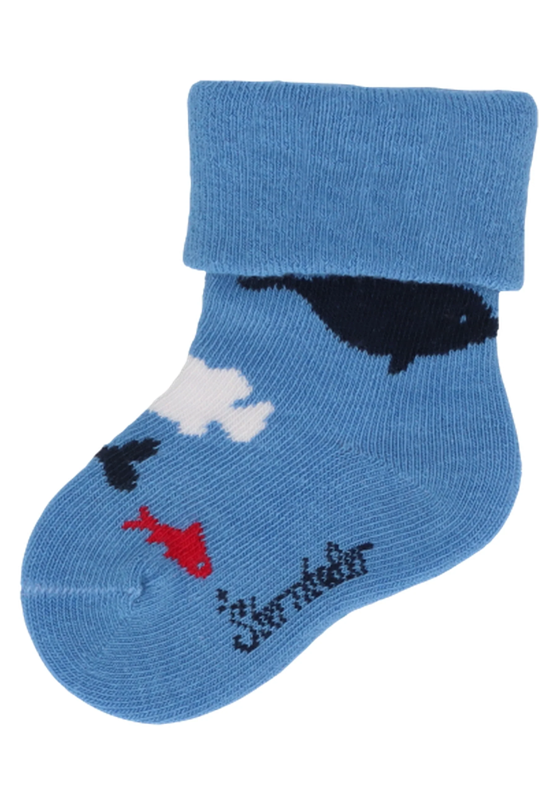 Socken im 3er Pack mit Motiv Hai in versch. Farben