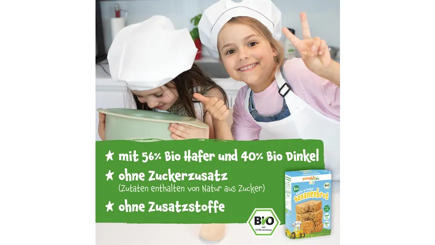 pumpkin organics Bio Hafer & Dinkel Bananenbrot Backmischung 350 g