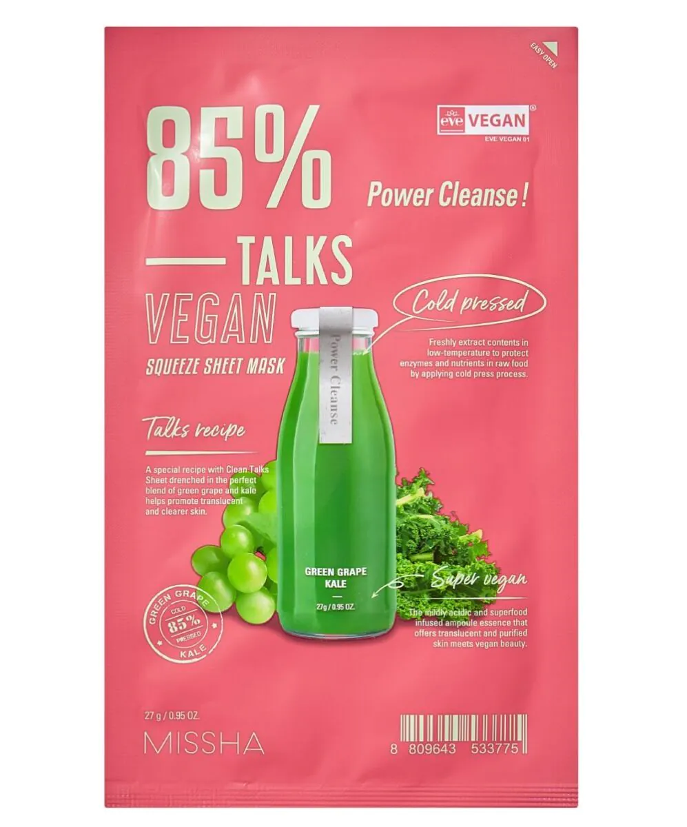 Missha Talks veganska maska za lice, Power Cleanse