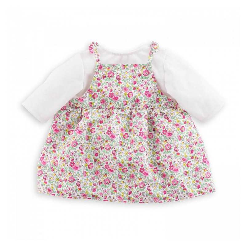 Robe jardin en fleurs pour poupon 42cm
