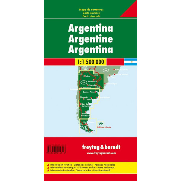 Argentinien Autokarte 1 : 1 500 000 - Straßenkarte