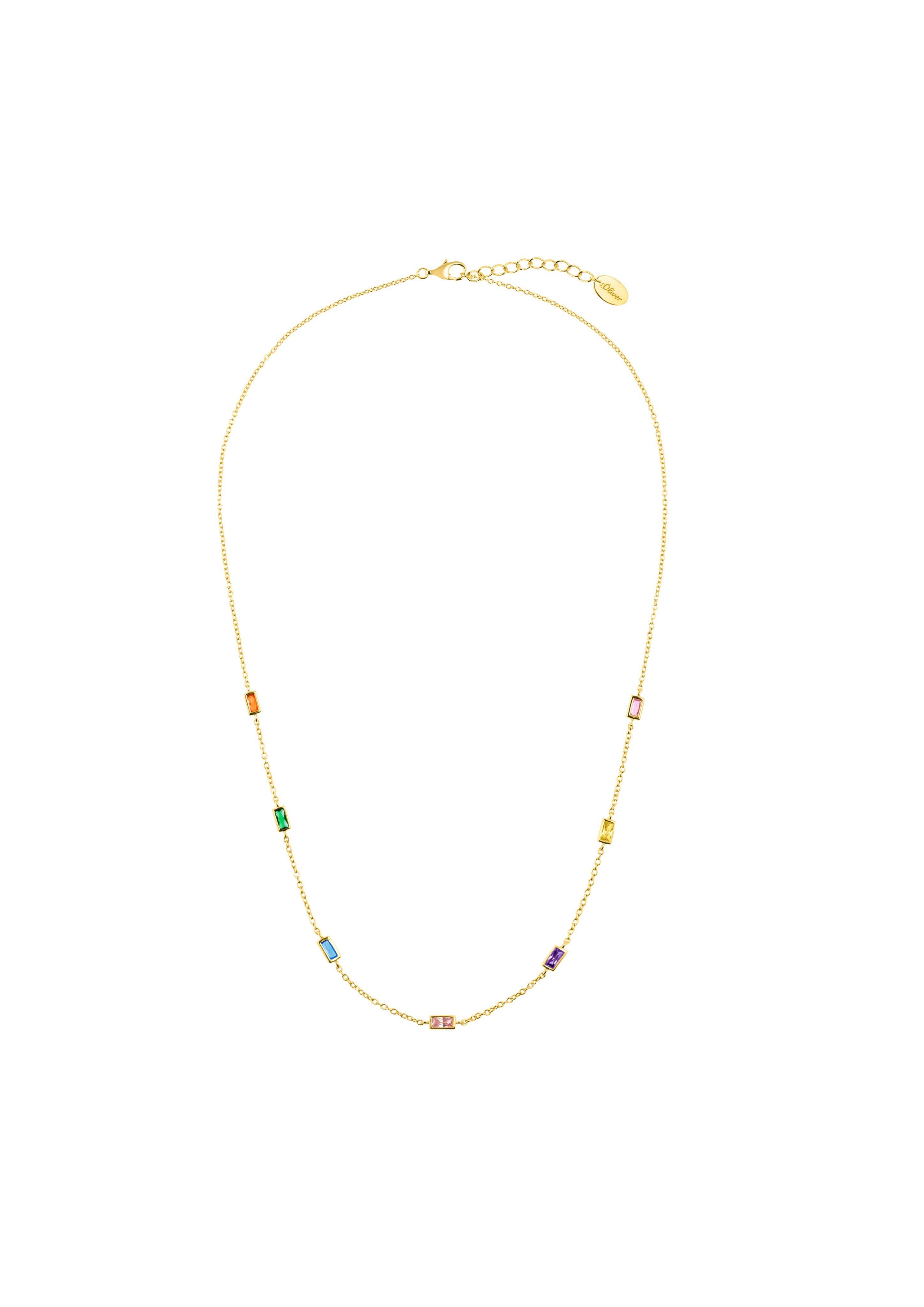 Kette mit bunten Zirkonia-Steinen  6007956-19E0