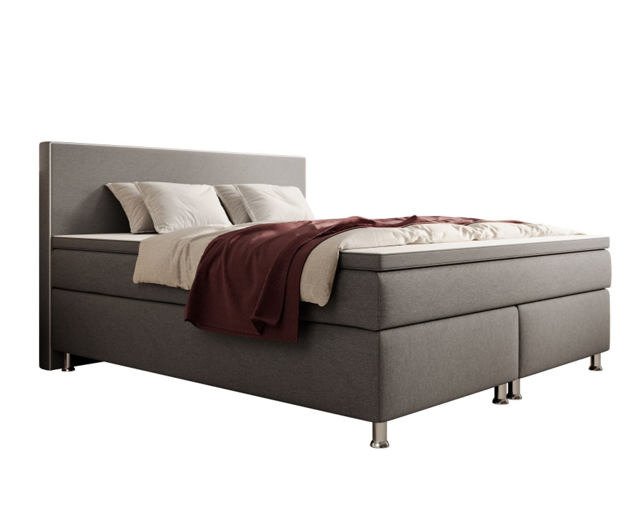 IHG Boxspringbett Gent 180x200cm Grau TFK