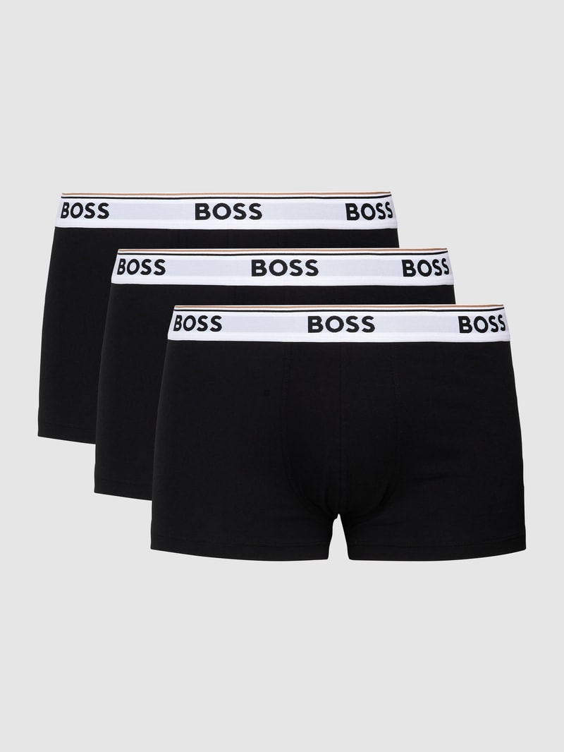Trunks mit elastischem Logo-Bund im 3er-Pack in schwarz