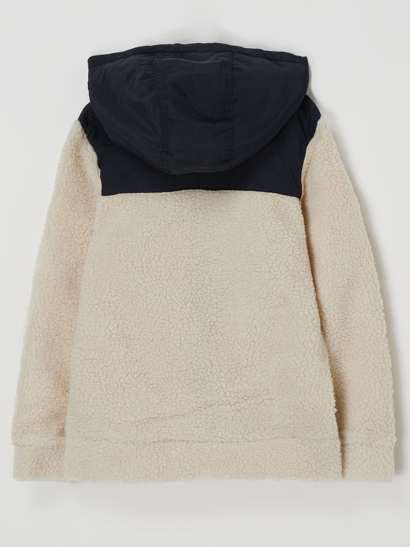 Jacke aus Teddyfell in offwhite