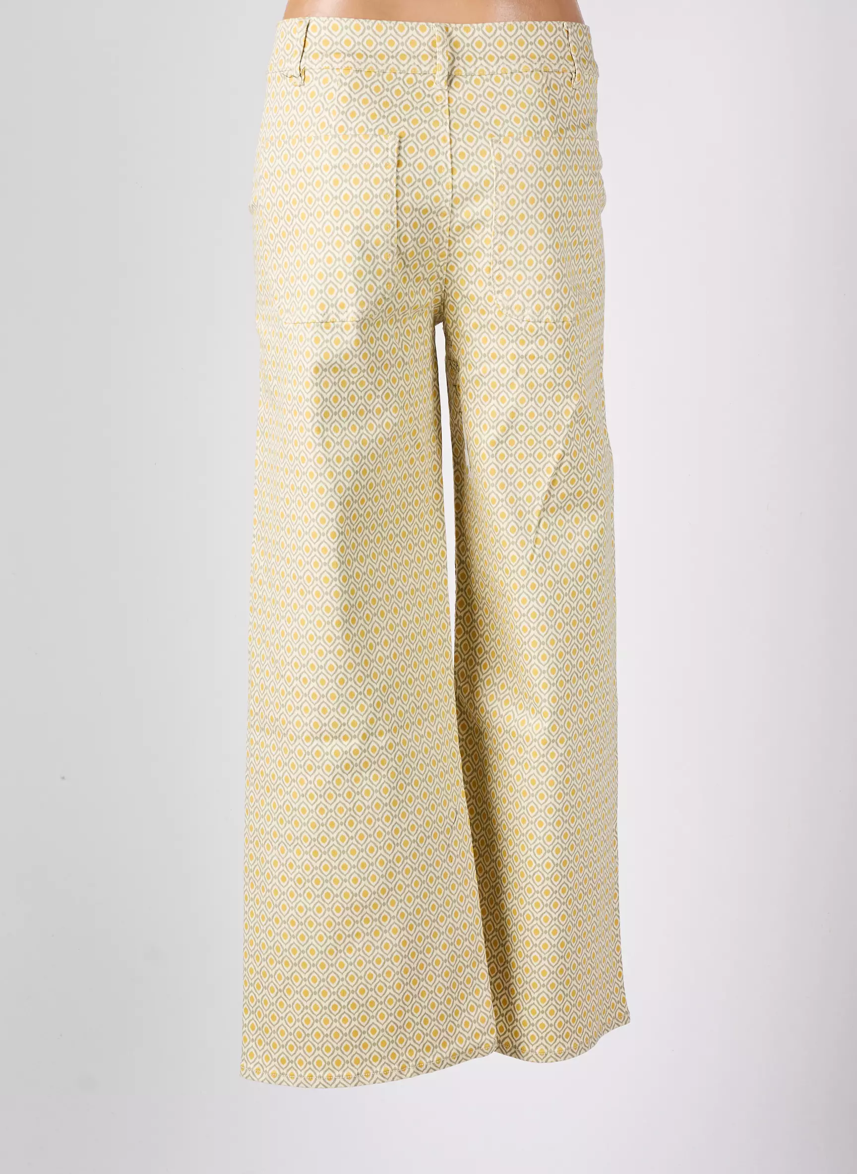 Cache Cache Pantalons Larges Femme couleur jaune