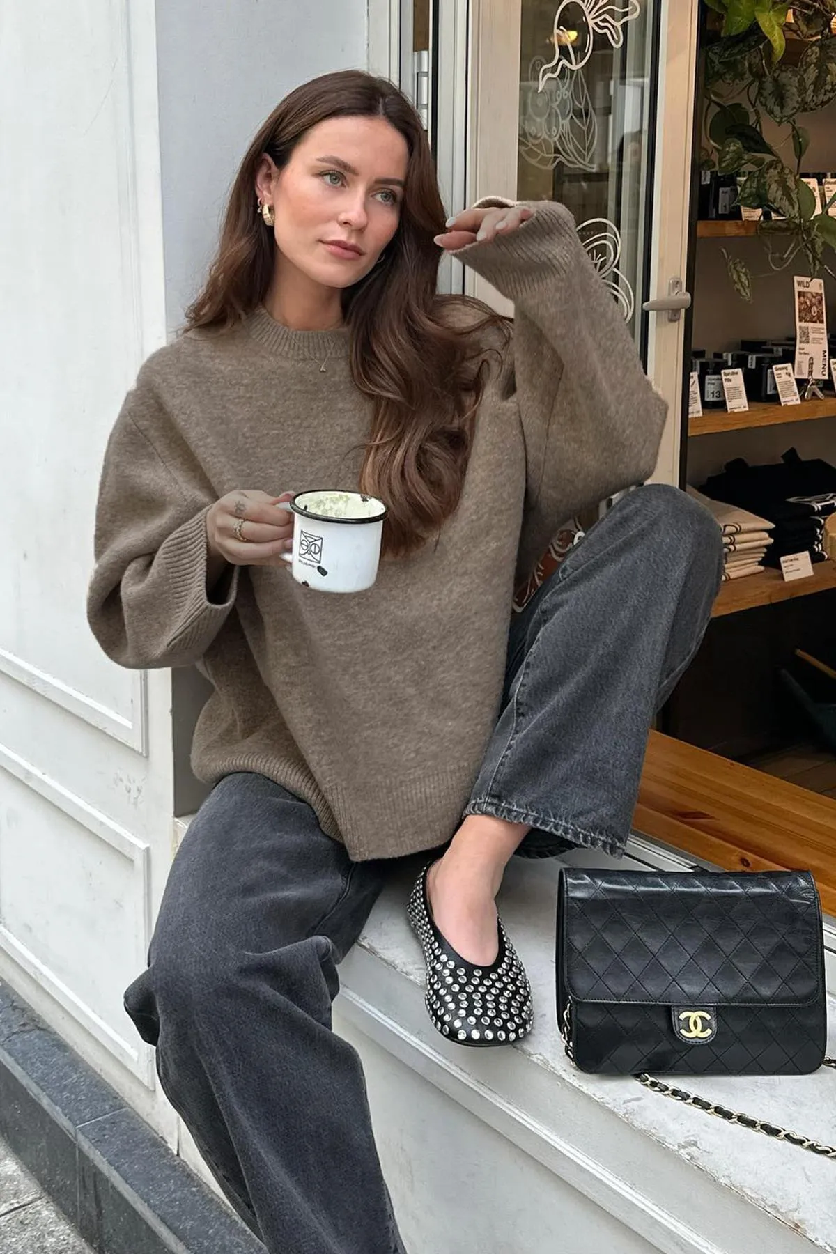 Madmext  Pullover - Braun - Oversized