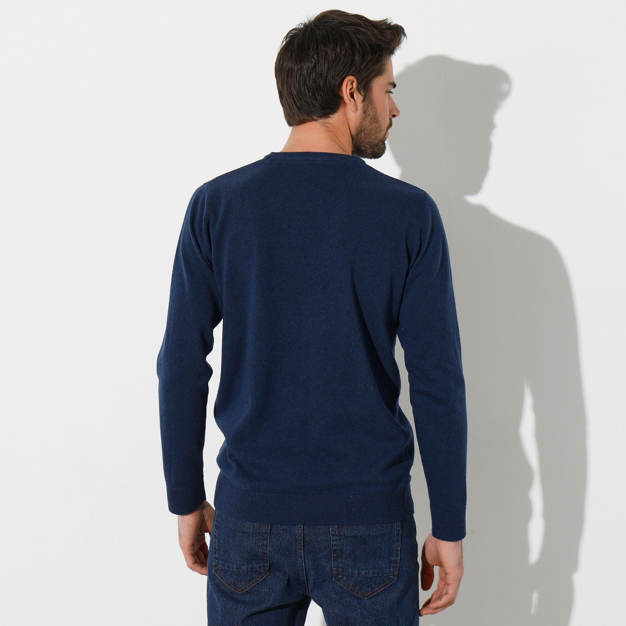 Pull col rond 80% laine