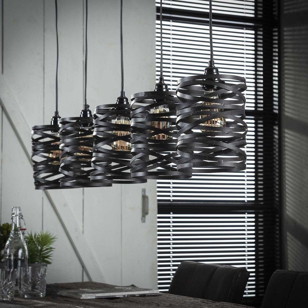 famlights Hängeleuchte, Pendelleuchte Dalia in Grau 5xE27, keine Angabe, Leuchtmittel enthalten: Nein, warmweiss, Hängeleuchte, Pendellampe, Pendelleuchte