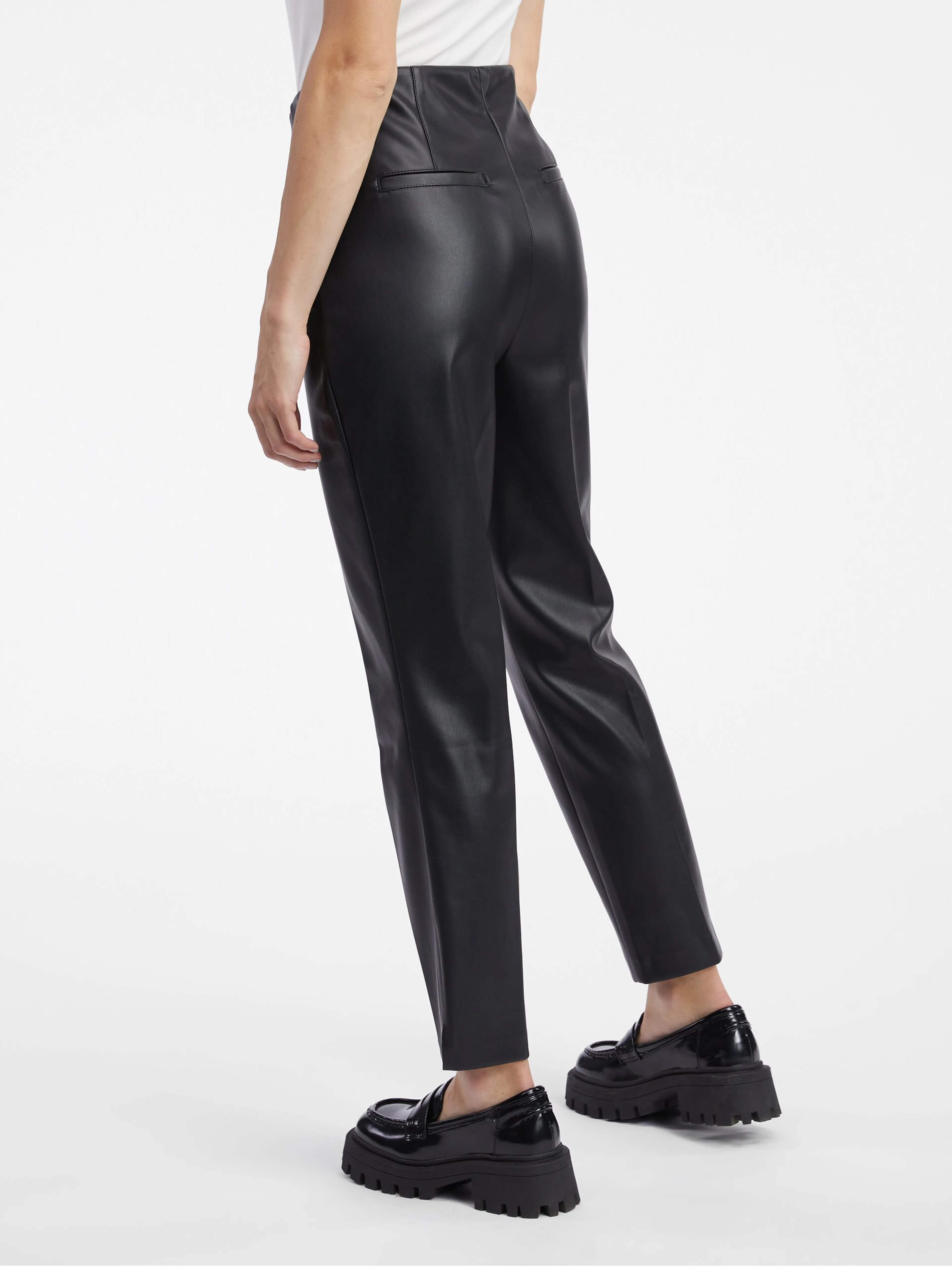 Schwarze Damen Lederhose ORSAY