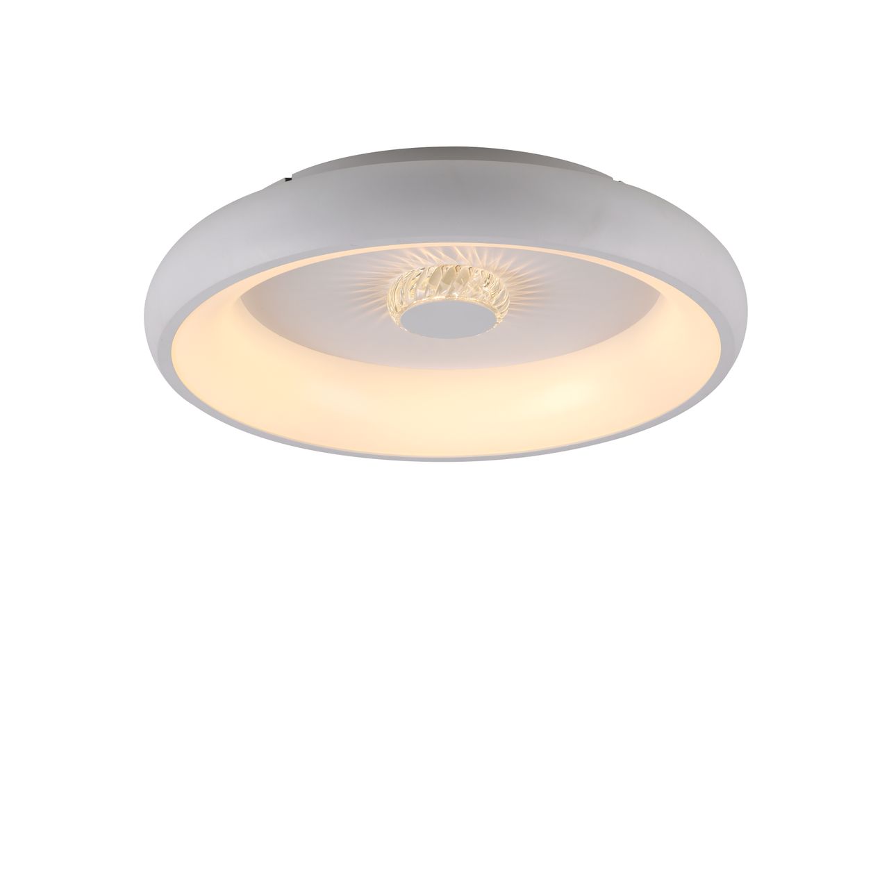 JUST LIGHT LED Deckenleuchte VERTIGO, CCT, dimmbar, Fernbedienung, Ø46,5 cm, Kristall-Effekt