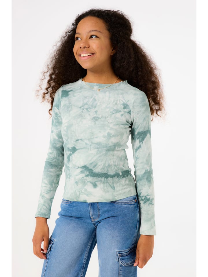 Garcia Langarmshirt mit Batikmuster in misty fields günstig kaufen