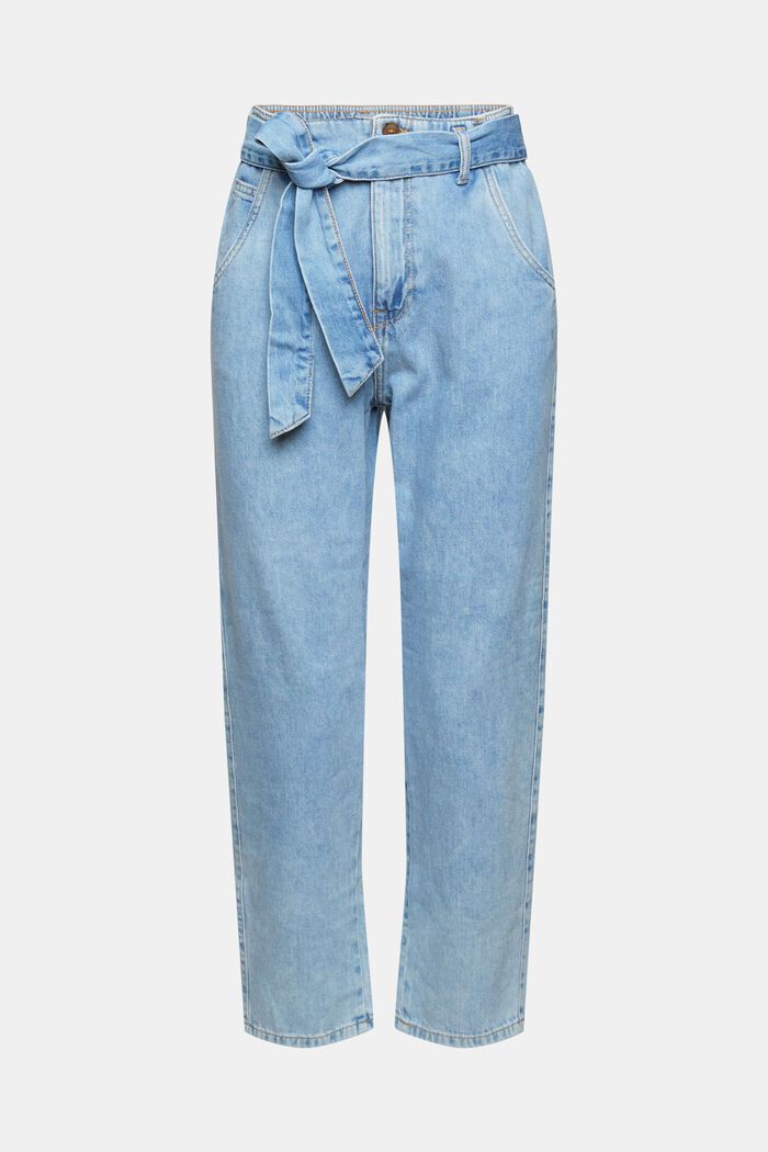 Mit Leinen: Denim im Paperbag-Stil