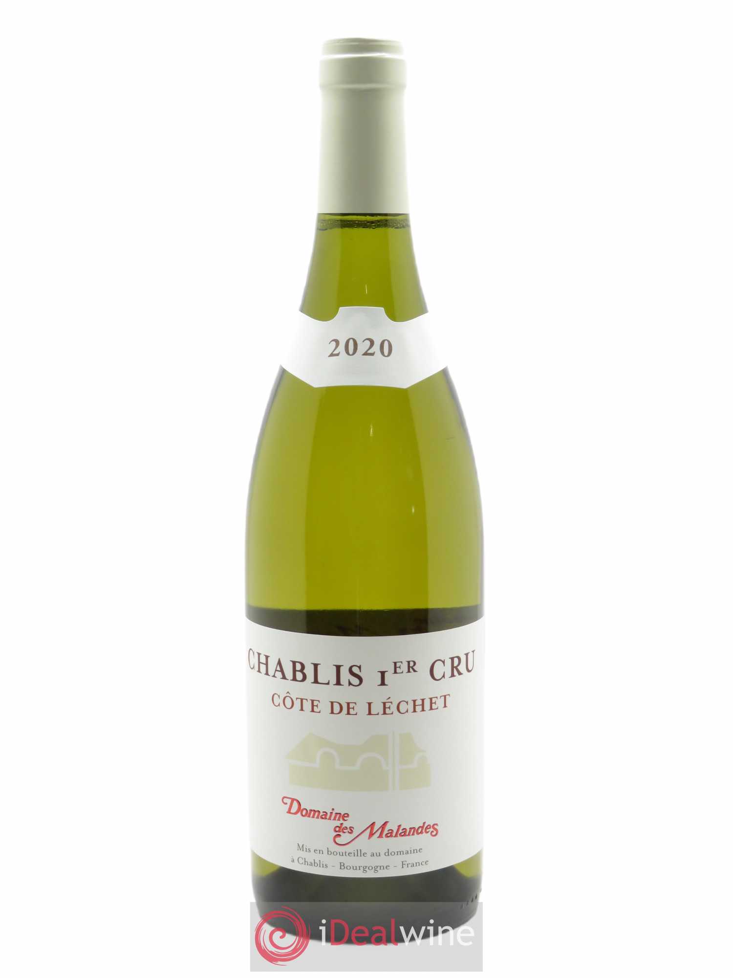 Chablis 1er Cru Côte de lechet Domaine des Malandes  2020 - Lot de 1 Bouteille