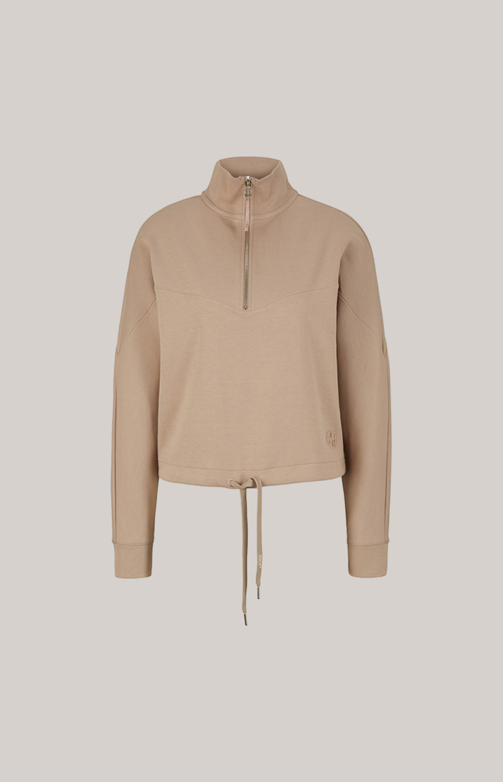 Cropped-Sweatshirt in Hellbraun