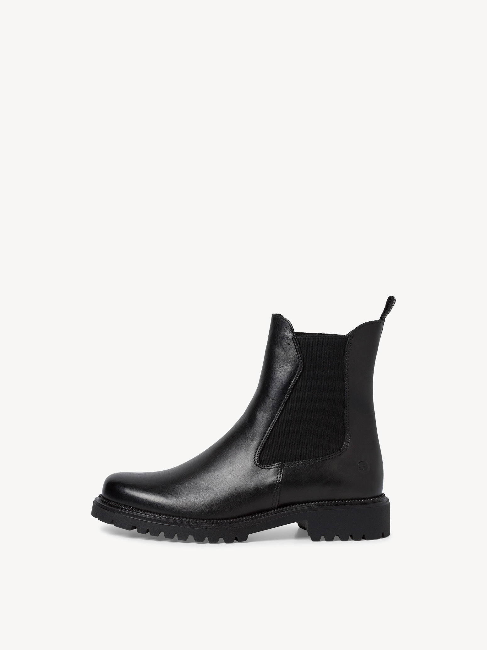 Bottine Chelsea en cuir - noir