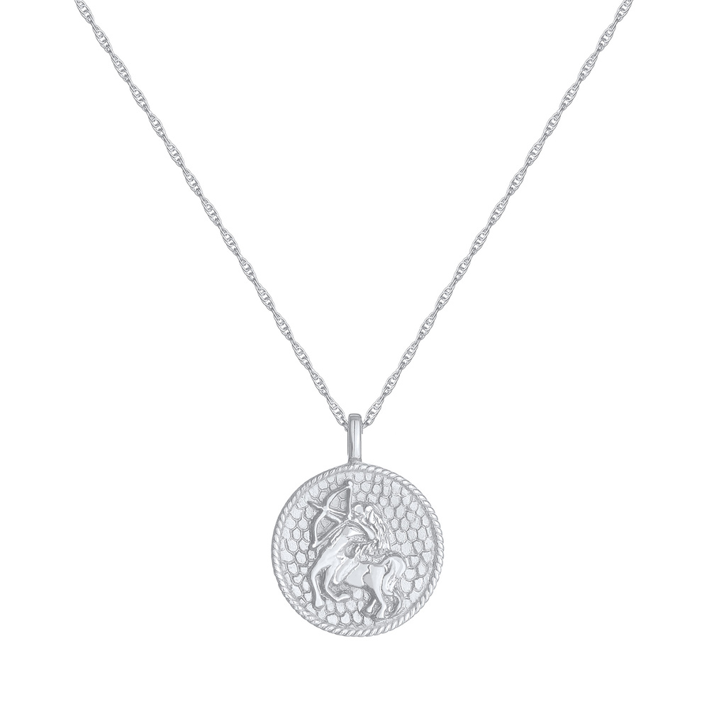 Elli Elli Collier Signe du zodiaque féminin Sagittaire Pièce de monnaie antique Tendan Bijoux