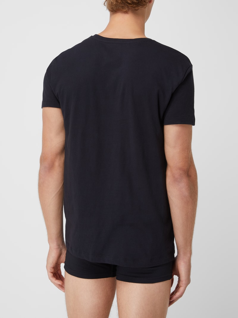 T-Shirt aus Baumwolle im 2er-Pack in schwarz