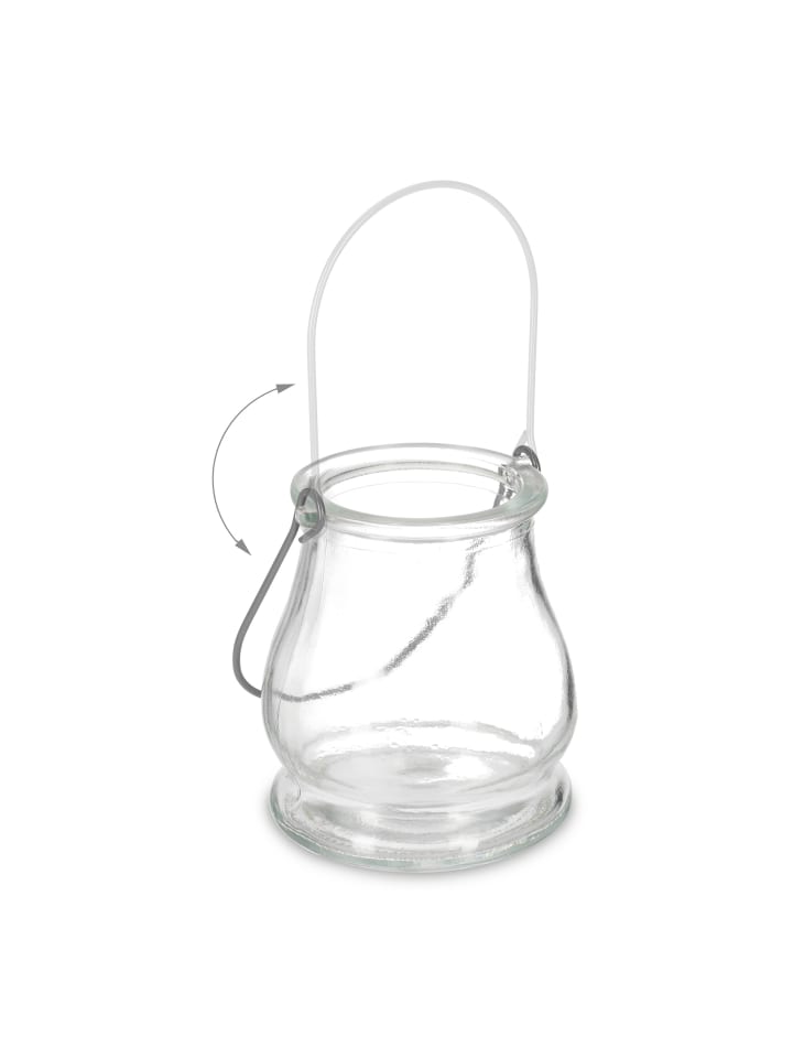 relaxdays 12x Windlicht in Transparent - (H)10 x Ø 8,5 cm günstig kaufen onesize