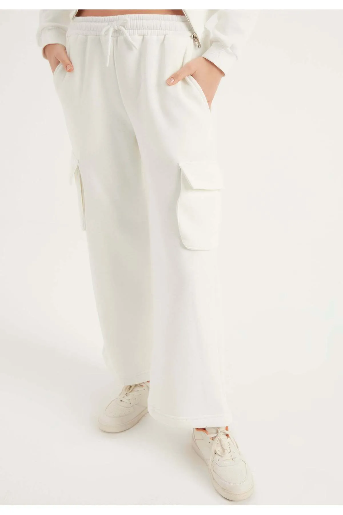 Herita  Jogginghose - Weiß - Wide Leg
