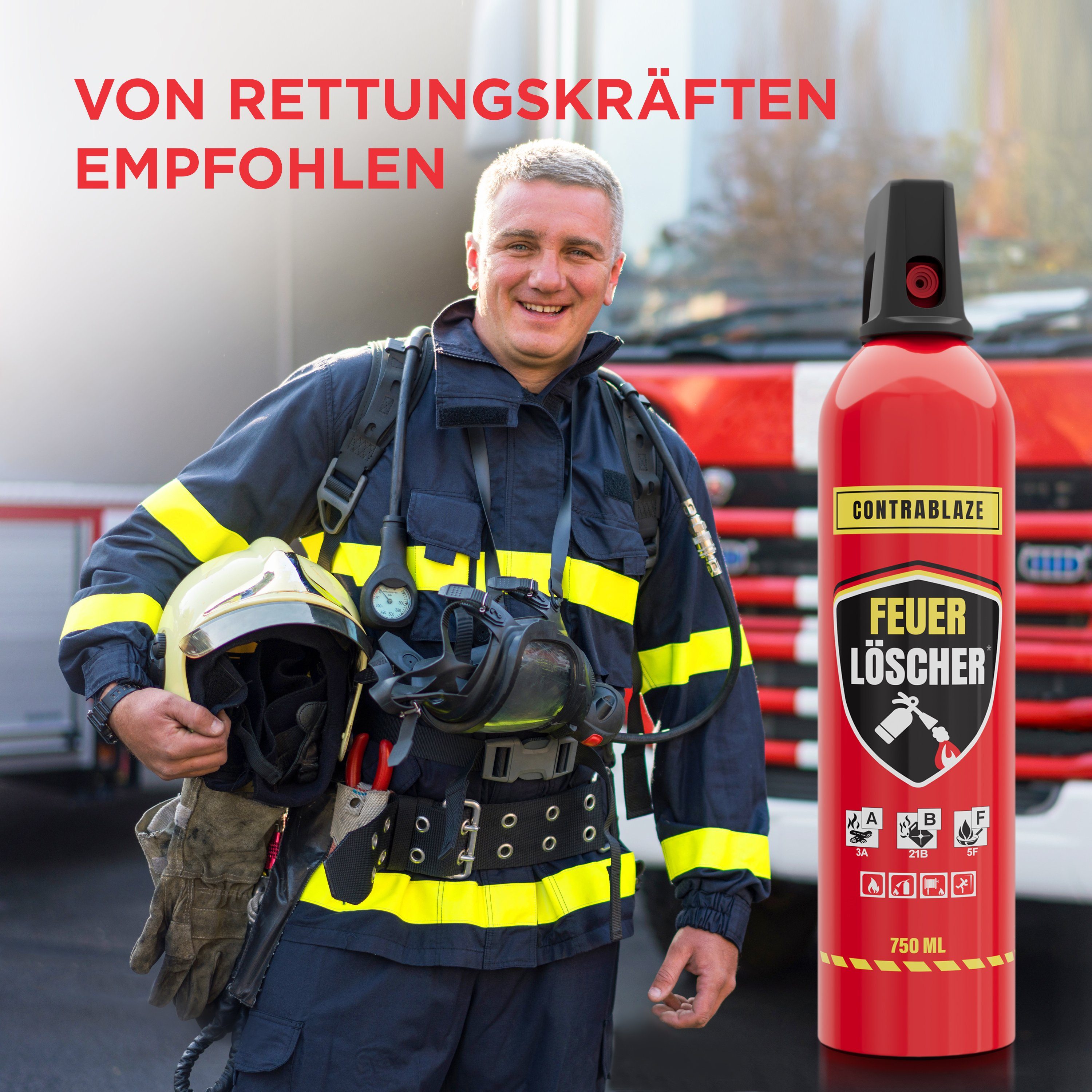 CONTRABLAZE Feuerlöschspray 1x 750ml gegen Fett- und Entstehungsbrände, (1-St)