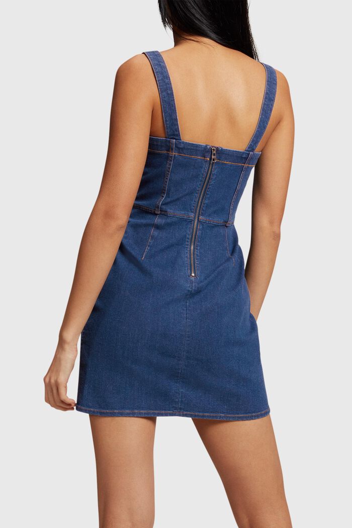 KÖRPERFORMENDES 4-Wege-Stretch-Denim Bustierkleid