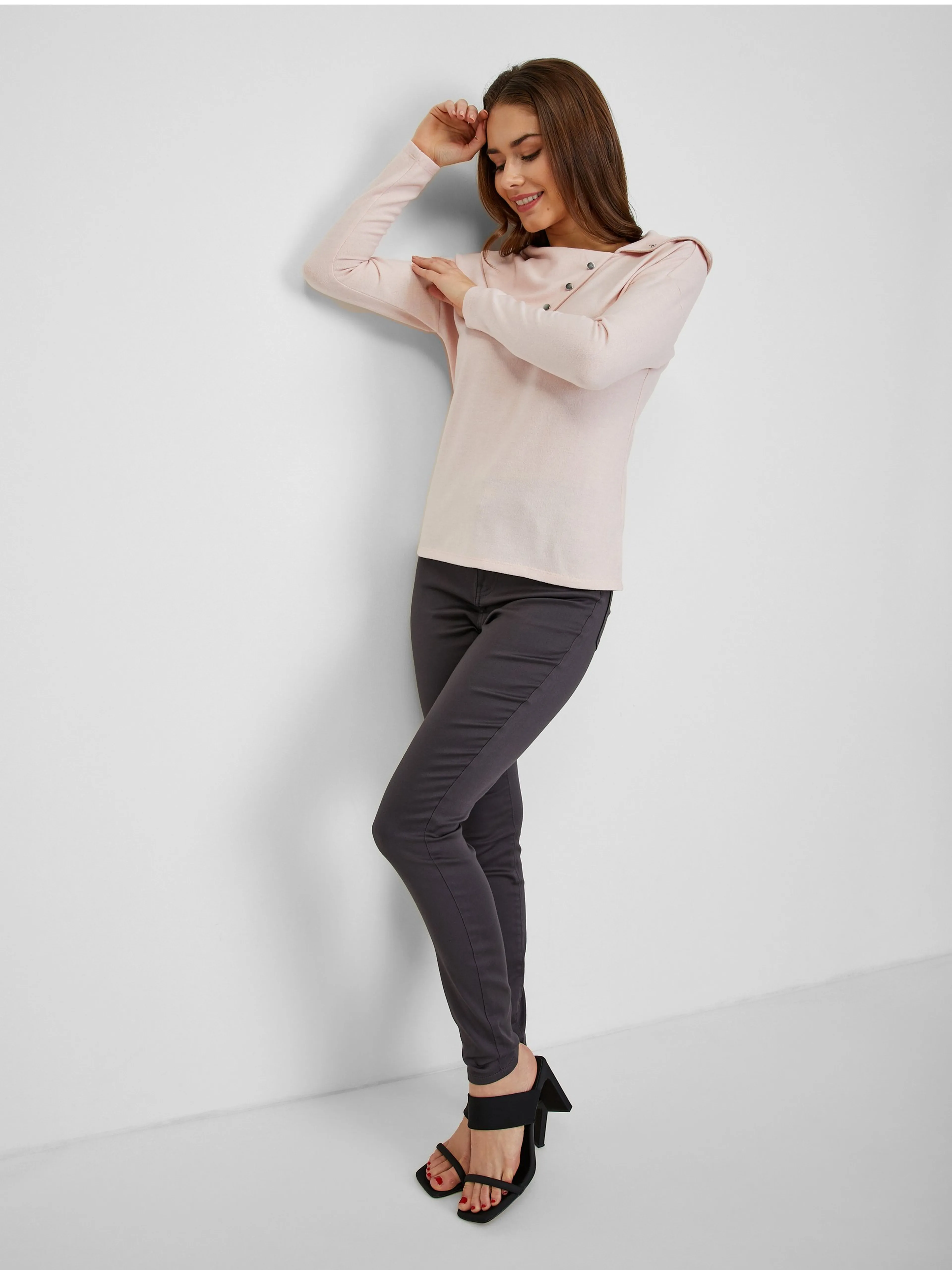 'TS PILOUCO TSHIRT PILOU WITH HIGH NECK OPEN WITH BUTTONS'