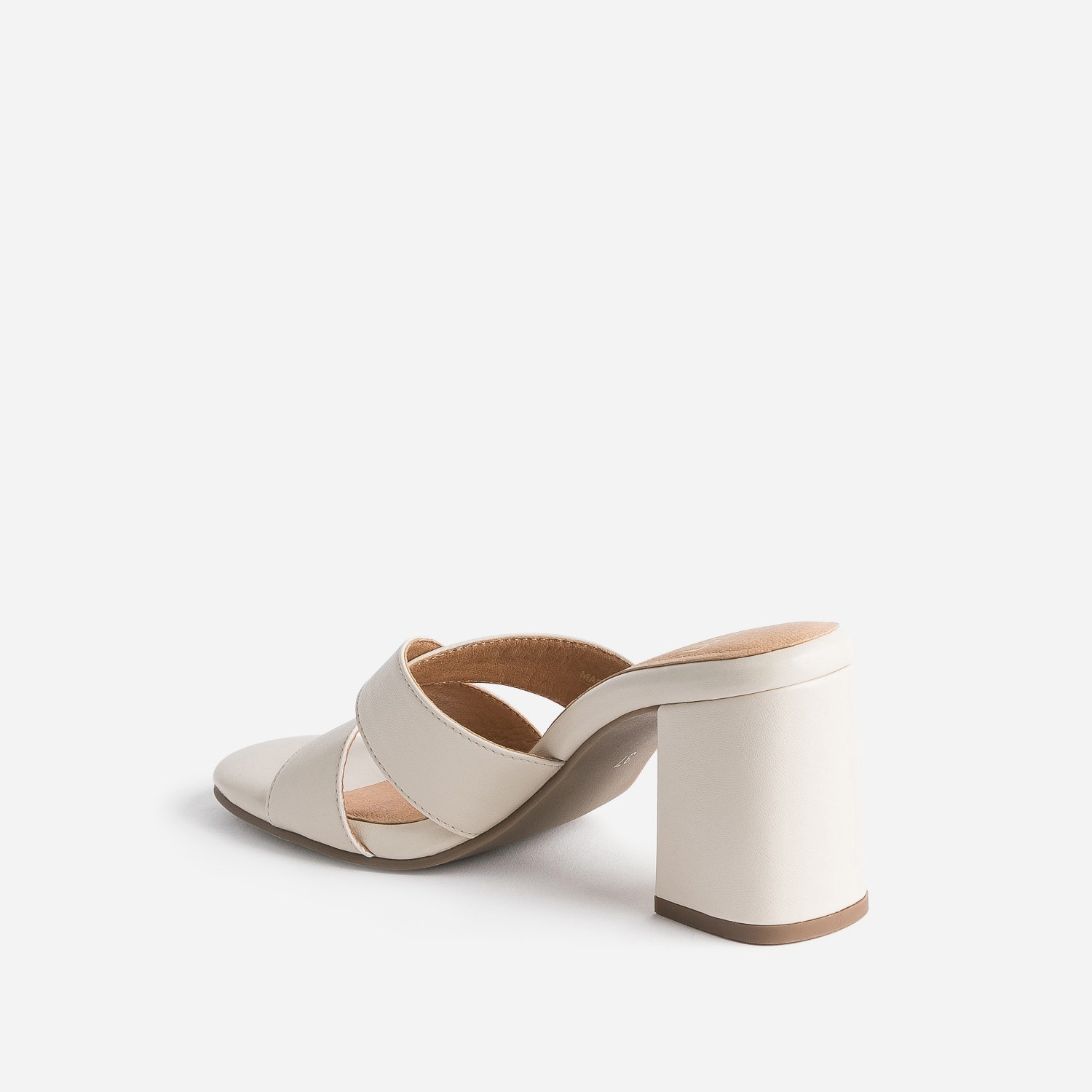Mule beige à brides croisées