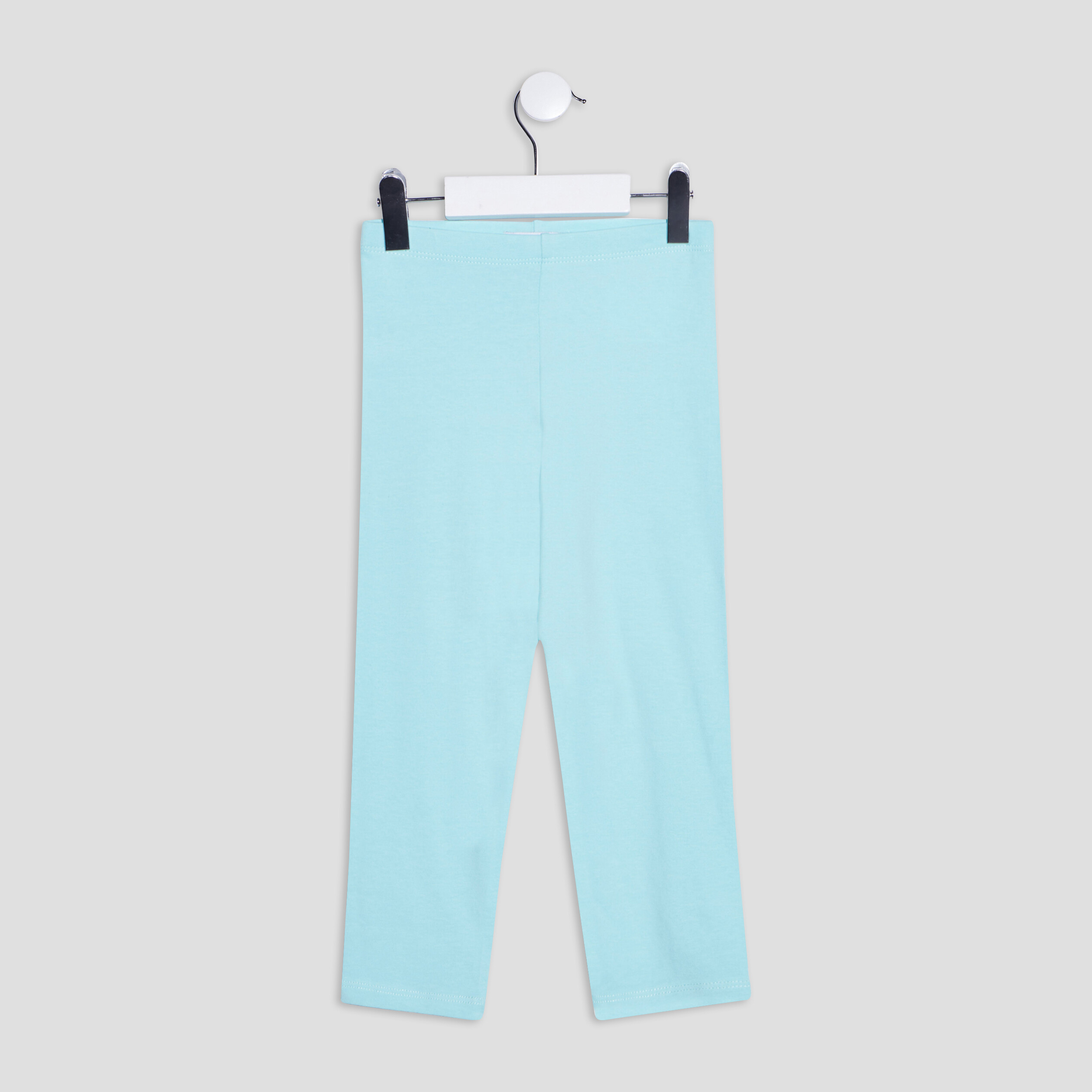 Legging en coton 7 8ème bleu turquoise fille | La Halle