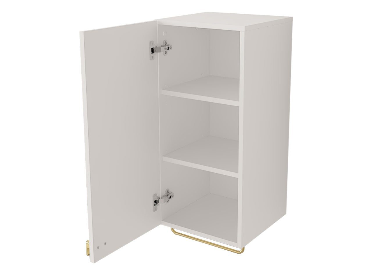 Mirjan24 Badmöbel-Set Gariano IV, (3er-Set, mit Siphon, Waschbecken, Badezimmerschrank, Waschbeckenschrank), Griffe in der Farbe Gold