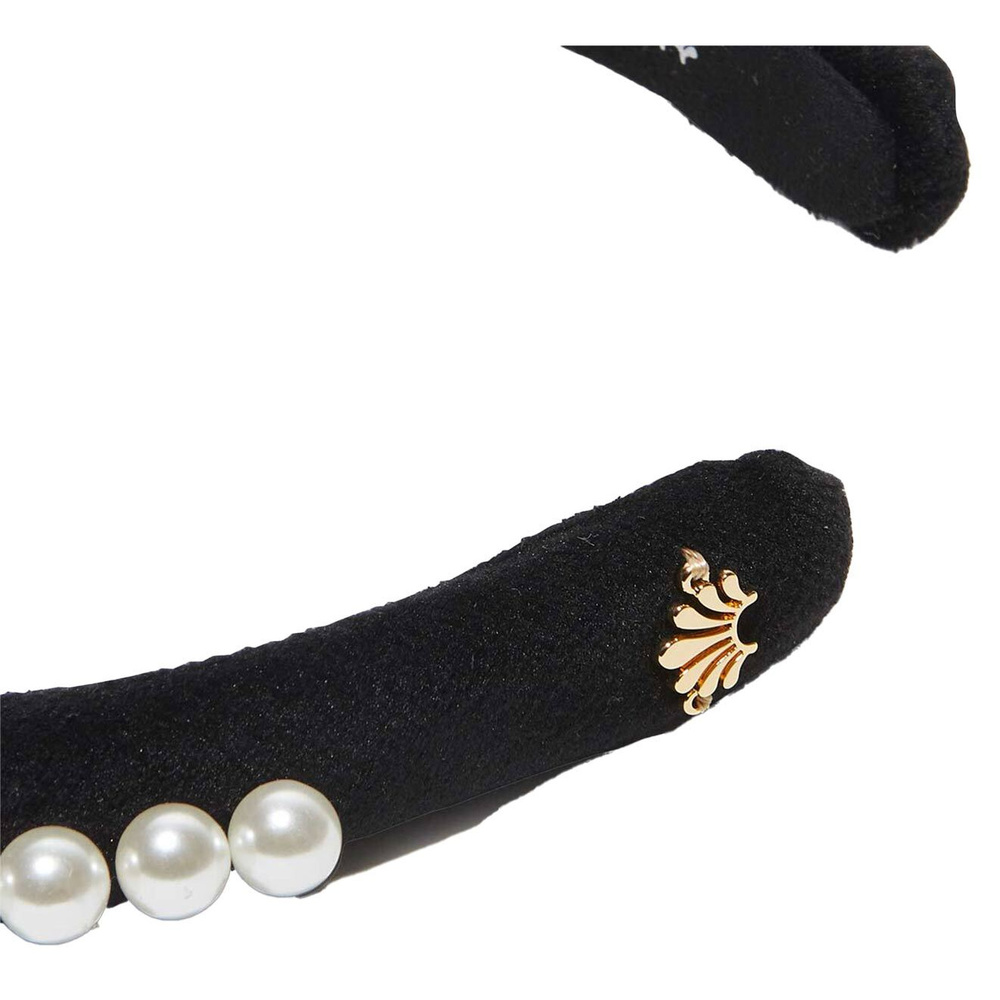 Lele Sadoughi SLIM PEARL EMBELLISHED KNOTTED HEADBAND Bandeau