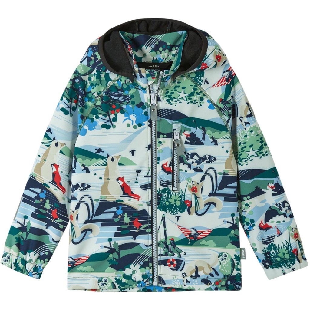 Reima Vantti Green Clay Kinder Softshelljacke