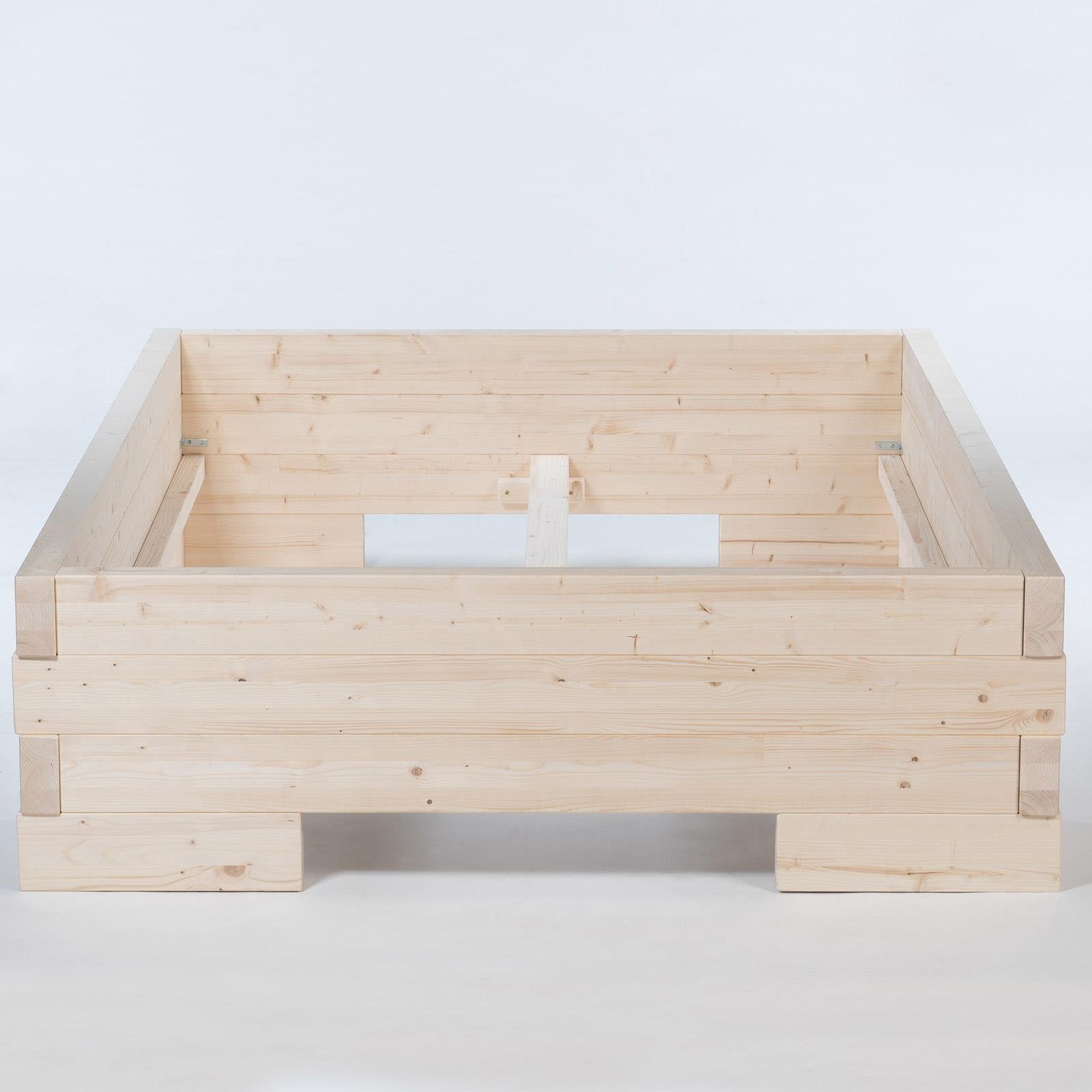 TUGA-Holztech Massivholzbett Balkenbett (Fichte) 