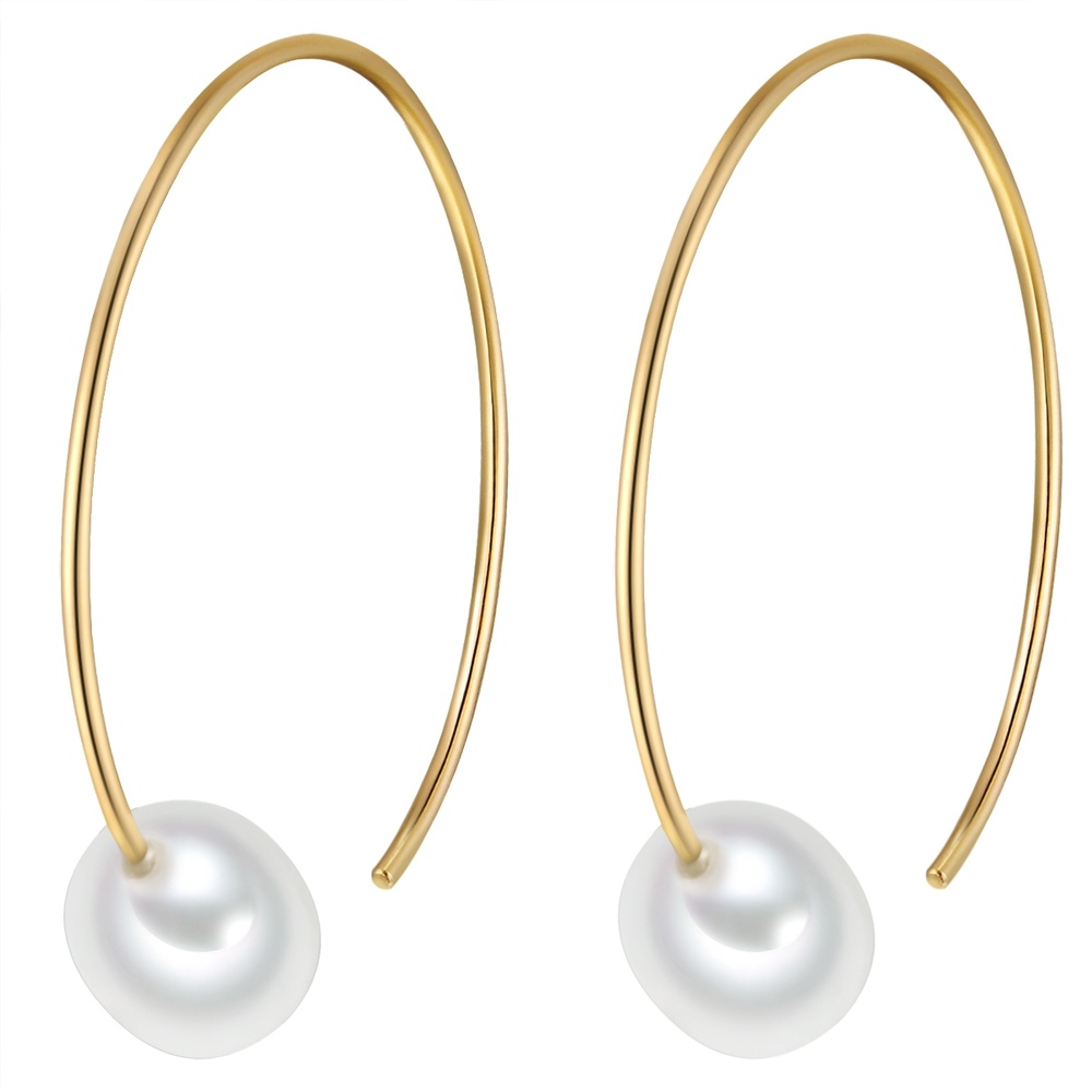 Valero Pearls Boucles d'oreille en perle Argent sterling Perle de culture d'eau douce en Argent Boucles d'oreilles