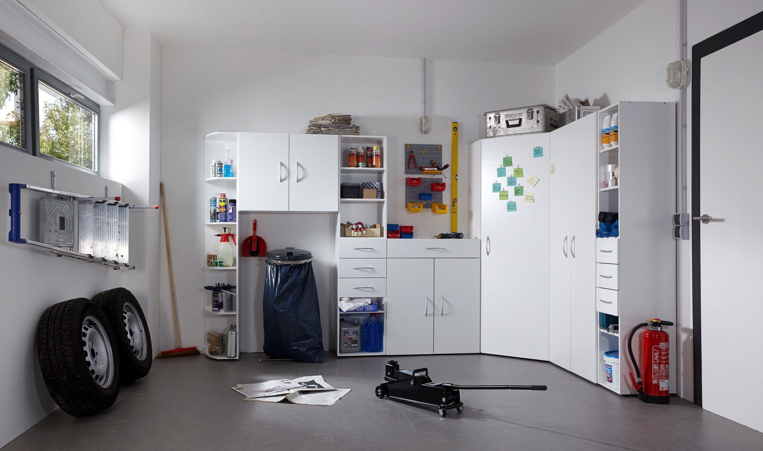 freiraum Mehrzweckschrank Multiraumkonzept (BxH: 80x185 cm) in WEISS mit 2 Türen und 5 Einlegeböden