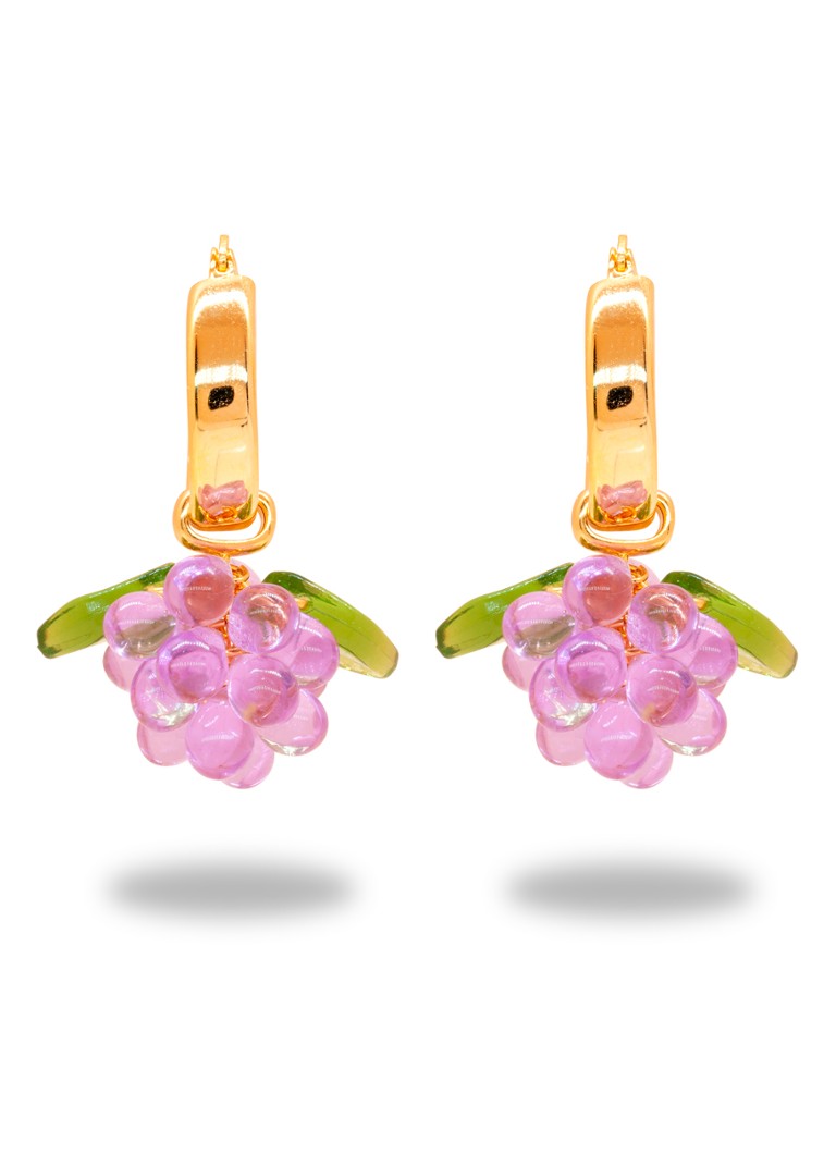 ANNELE Plum Puff earrings gilt