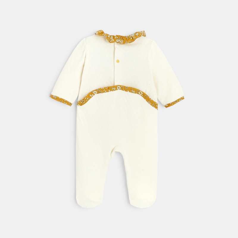 Pyjama bébé fille en maille tubique beige Absorba